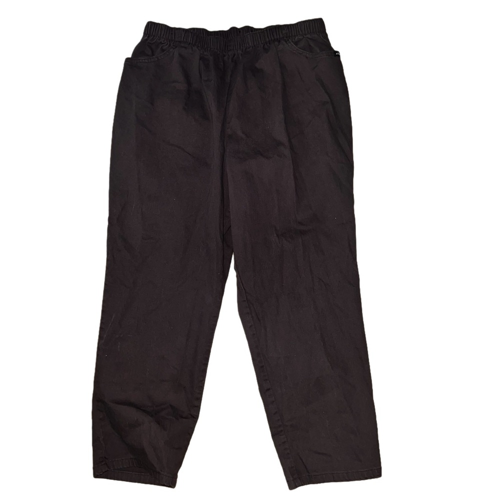 Chic Jeans Women’s Brown Twill Elastic Waist Pants 24P Petite Casual Slacks